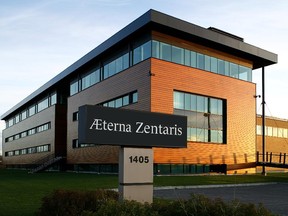 They're courtesy of Aeterna Zentaris and show their HQ in Quebec City as well as a headshot of their president and CEO, David Mazzo.