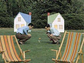A still from Norman McLaren's Oscar-winning film Neighbours: Filmmaker Peter Pearson and Montreal Gazette columnist Bill Brownstein discuss the Past, Present and Future of the National Film Board of Canada on Monday.