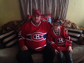 John Smidt and his 14-year-old son Alex, who almost died more than once during a long battle with meningitis, will be travelling from their home in Regina to Montreal for the annual HI/O Summit bringing together Canadiens fans who follow the team on the Montreal Gazette's hockeyinsideout.com website. Fans of the HI/O site chipped in money to help pay for the trip.