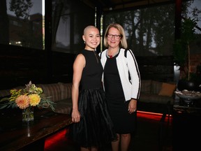 Laurie Dion pictured with her mother Jacynthe Côté at the Quebec Cancer Foundation’s Momento benefit soirée.