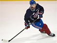 Montreal Canadiens Louis Leblanc takes part in an informal practice as the team opens its rookie training camp Thursday, September 5, 2013 in Brossard, Que.