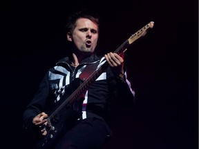 Matthew Bellamy of Muse performs at the Bell Centre in Montreal on April 23, 2013.