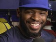 Montreal Canadiens' P.K. Subban smiles as he talks about his Norris trophy nomination while meeting the media after practice at the team's training facility in Brossard, outside Montreal on Wednesday, April 29, 2015.