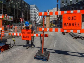 Construction on Guy Street in August 2015.