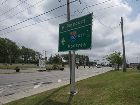 Cardinal Leger Blvd. in Pincourt. (Peter McCabe / MONTREAL GAZETTE)