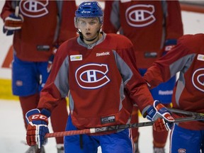 Nikita Scherbak, the Canadiens' first-round draft pick in 2014, takes part in the team's development camp at the Bell Sports Complex in Brossard on July 7, 2014.