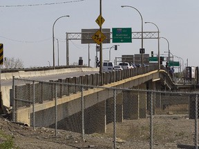 The Angrignon overpass spanning the Turcot Yards, from Pullman to the access to Highway 20 east, is pictured in May 2014.