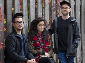 Jean-Sébastien Houle, left, composed Gun Bless America as part of an ambitious songwriting project. He conscripted Virginie Fortin to help perform the song and Philippe Grenier to put together a video, which has been sparking a lot of conversation.