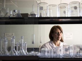 MONTREAL, QUE.: OCTOBER 19, 2015 -- Sarah Dorner, professor at École Polytechnique and Canada Research Chair in Source Water Protection at a lab at Polytechnique in Montreal, Monday October 19, 2015.  (Vincenzo D'Alto / Montreal Gazette)