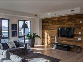 A view of the living room at the penthouse condo belonging to Maxim Regimbal-Ethier at the U31 condo project in Rosemont in Montreal on Wednesday, October 21, 2015. (Dario Ayala / Montreal Gazette)