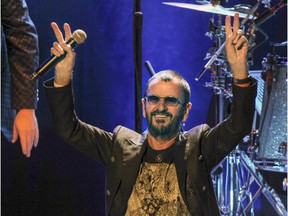Ringo Starr is seen here at Theatre St-Denis in Montreal Oct. 21, 2015. The former Beatle has cancelled his concert in North Carolina in protest against an anti-LGBT law there, saying "we need to take a stand against this hatred. Spread peace and love."