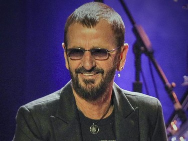 Ringo Starr performs at Theatre St-Denis in Montreal Oct. 21, 2015.