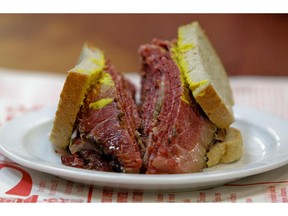 Too much to resist? A medium smoked-meat sandwich from Schwartz's.