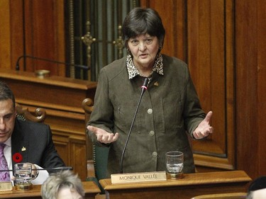 Montreal City Councillor Monique Vallée participates to the monthly meeting at the Montreal city council meeting on Monday October 26, 2015.