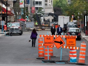 This was Peel St.  between de Maisonneuve Blvd. and Ste-Catherine St. on Oct. 7, 2015. Repairs further south, in the Sud-Ouest borough, begin in April 2017 and will continue through fall.