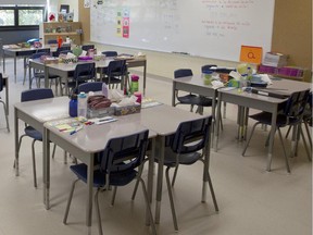 One of the classrooms at École Notre-Dame-de-Grâce.