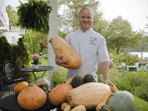 Chef Francis Wolf's fascination with squash began five years ago when he dug a potager to get his children involved in vegetable gardening. At Le Hatley, the restaurant at Hovey Manor, he "began playing around in the kitchen at the restaurant. I wanted to find new ways to coax different tastes out of the same squash."