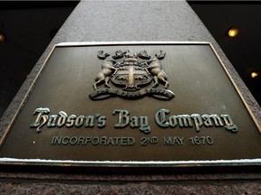 Hudson's Bay Co. lowers its yearly sales projections after soft Q3