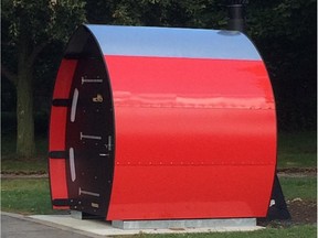 Pierrefonds-Roxboro is installing what are called "dry toilets" in two borough parks. The Toilitech system harnesses wind and sun to process human waste. No chemicals are used. The toilets will be installed in Ceres and Du Boisé parks in spring 2016.