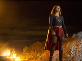 Melissa Benoist appears in a scene from Supergirl, premièring Oct. 26, on CBS.