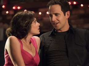 Rachel Bloom as Rebecca Bunch and Santino Fontana as Greg Serrano in Crazy Ex-Girlfriend.