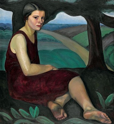 Girl on a Hill, 1928 oil on canvas, by Prudence Heward (1896-1947).