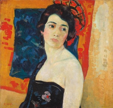 Carmencita, 1922 or earlier oil on canvas, by Randolph S. Hewton (1888-1960).