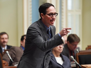 Quebec Opposition Leader Stéphane Bédard during question period Wednesday, February 11, 2015 at the legislature in Quebec City.
