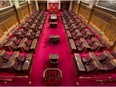 The Senate chamber on Parliament Hill in Ottawa.