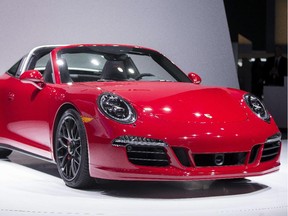 The new Porsche 911 Targa 4 GTS is unveiled at the 2015 North American International Auto Show in Detroit, Michigan, January 12, 2015.