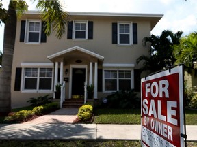 A home is seen for sale in Miami, Florida.