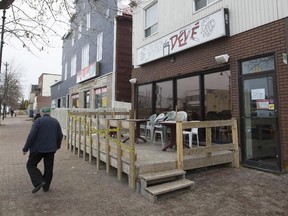 Bar Chez Dédé in Malartic, north of Val-d'Or, on Wednesday, October 28, 2015. A customer said owners were told by Sûreté du Québec officers to put a hardened compound on sink surfaces to prevent people from putting down drugs to snort.