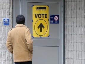 Voters got a chance to vote early at Tom Brown Arena in Ottawa Ontario Friday Oct 9, 2015.