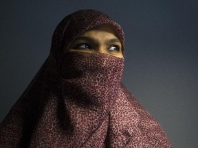 Zunera Ishaq is pictured in a lawyer's offices in Toronto on Thursday.