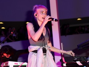 Grimes performs at the Solomon R. Guggenheim Museum on Nov. 4, 2015 in New York City.