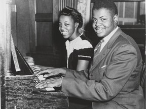 A photo of Oscar Peterson and his sister, Daisy.