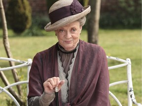 In this image released by PBS, Maggie Smith, as the Dowager Countess Grantham, is shown in a scene from the second season on "Downton Abbey."