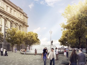 The changes will strengthen the civic and ceremonial role of Place Vauquelin as a symbolic place of institutional power, located at the highest point of the Old Montreal area.