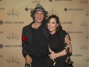 Jean Leloup and Ariane Moffatt at the annual Gala ADISQ gala on  Sunday.