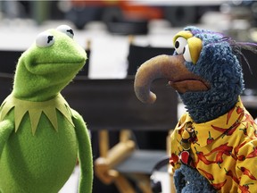 Kermit the Frog, left, and the Great Gonzo in the The Muppets. The TV show, which premièred in September, already is showing fault lines.