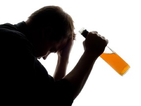 Local Input~ man experiencing some problems with alcohol, conceptual shot // UNDATED -- depression alcohol bottle drinking drunk
CREDIT: FOTOLIA
(FOR NATIONAL POST USE ONLY)/pws