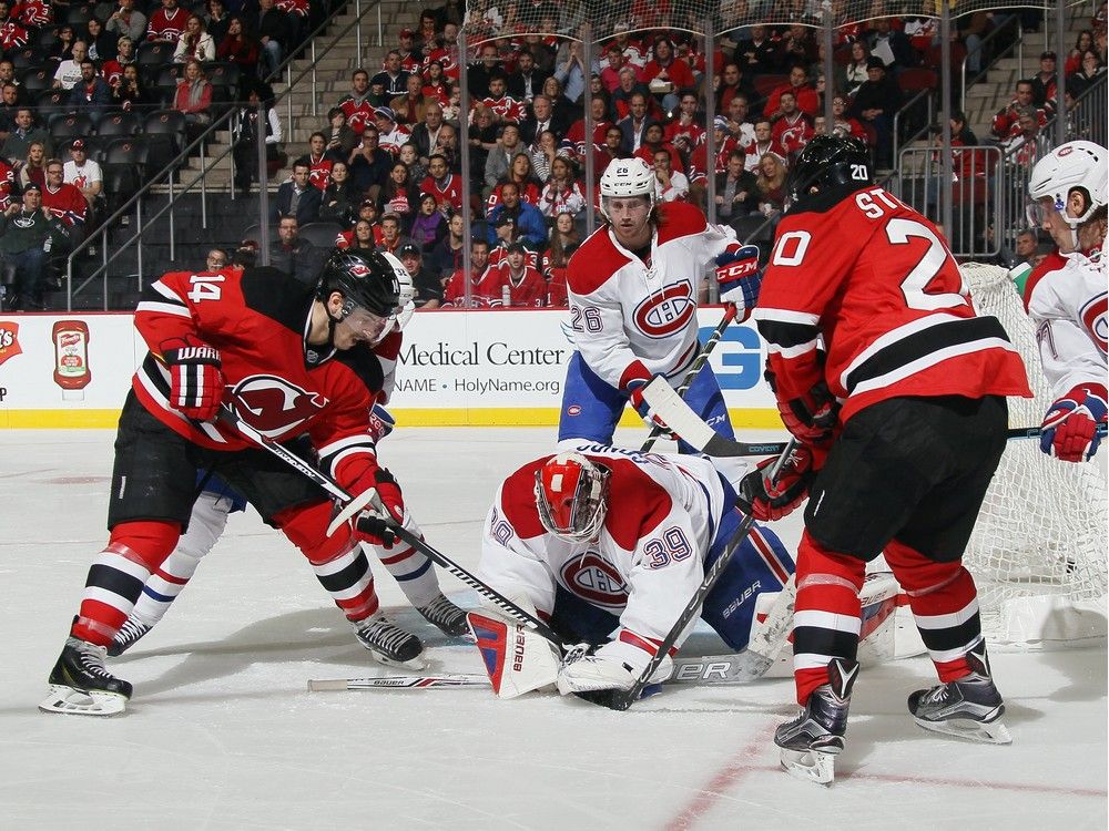 Patrik Elias of the New Jersey Devils celebrates his goal in the News  Photo - Getty Images