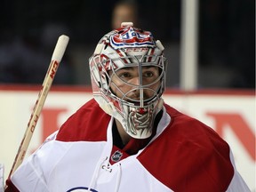 Carey Price #31 of the Montreal Canadiens tends net against the New York Islanders Nov. 20, 2015, in New York City.