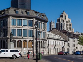 Cityscape view of Old Montreal from de la Commune Street, on Friday, August 29, 2014.