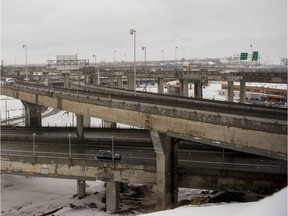 The Turcot interchange in Montreal, on Thursday, December 18, 2014.