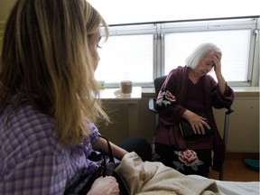 Francine Goldberg with her mother, Lily, who has dementia.