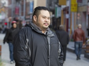 Food blogger Jason Lee in Montreal's Chinatown.  Lee spent much of his childhood in Chinatown and has many fond memories.