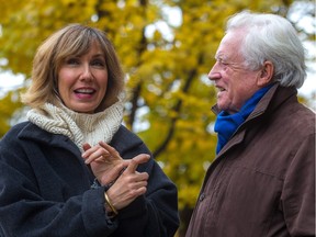 Director Laurie Gordon with animator Gerald Potterton: “From my first phone conversation with him,” she says, “he just made such an impression, talking more about his agricultural interests than animation."