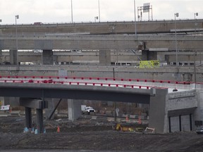 A view of the Turcot construction site in Montreal Friday, November 20, 2015.