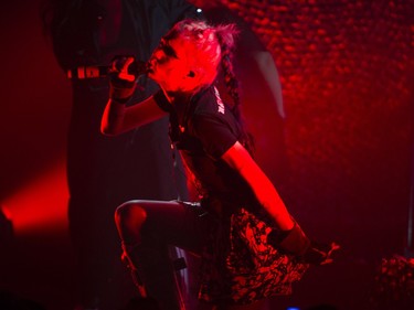 Electro-pop artist Grimes performs at Metropolis in Montreal Nov. 21, 2015. The former Montrealer's real name is Claire Boucher.